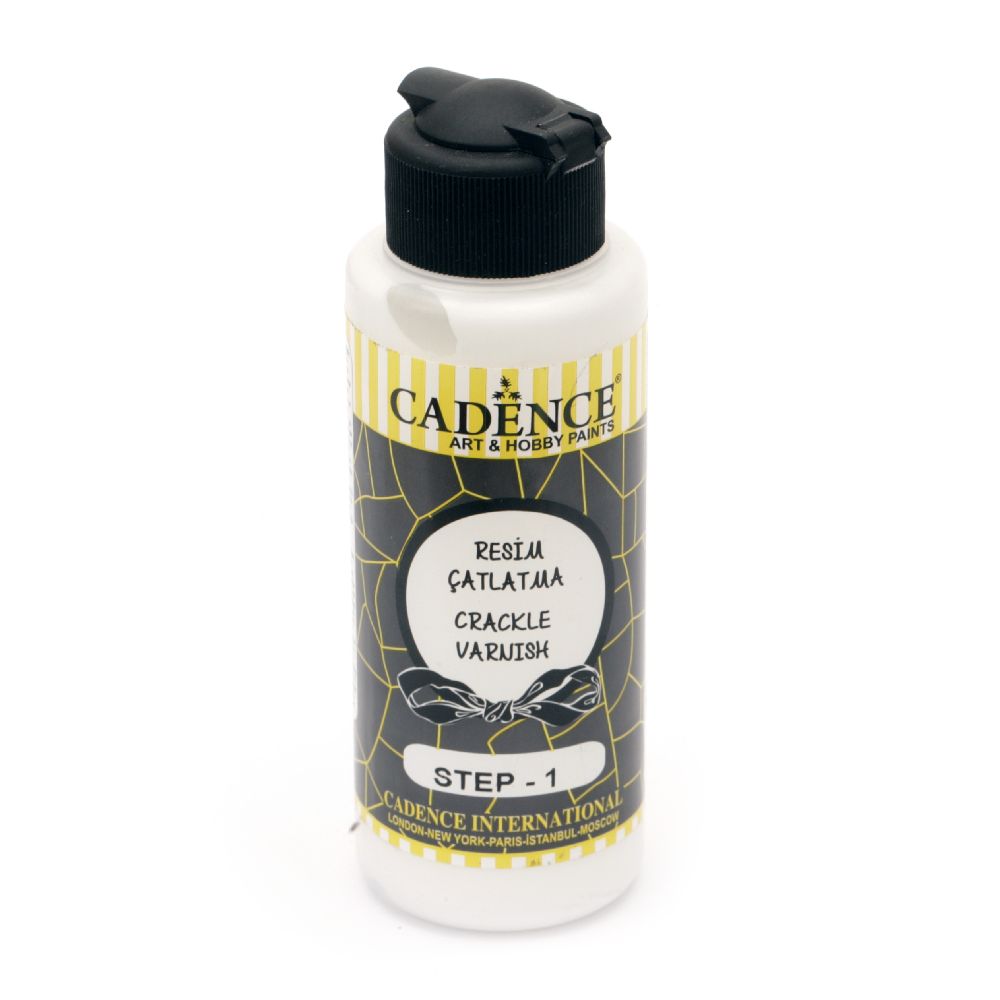 CADENCE – Base Coat Primer for Mosaic & Egg Crafts, Vintage Finish, 120ml , Water-Based Crackle Effect Medium, 2 Steps