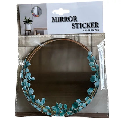 Mirror sticker with printed borders 15cm diameter