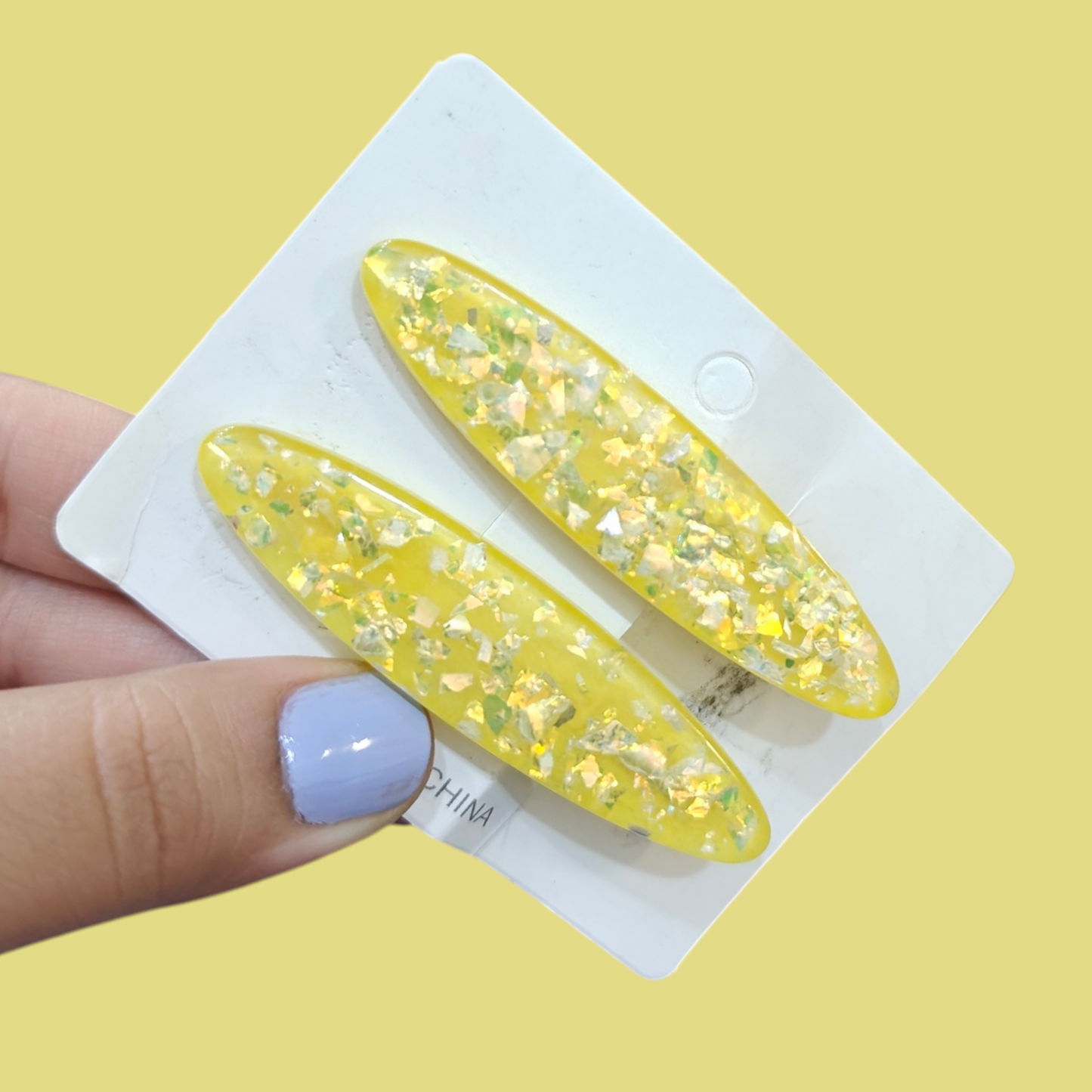 Epoxy shimmery hairpins 1 pair