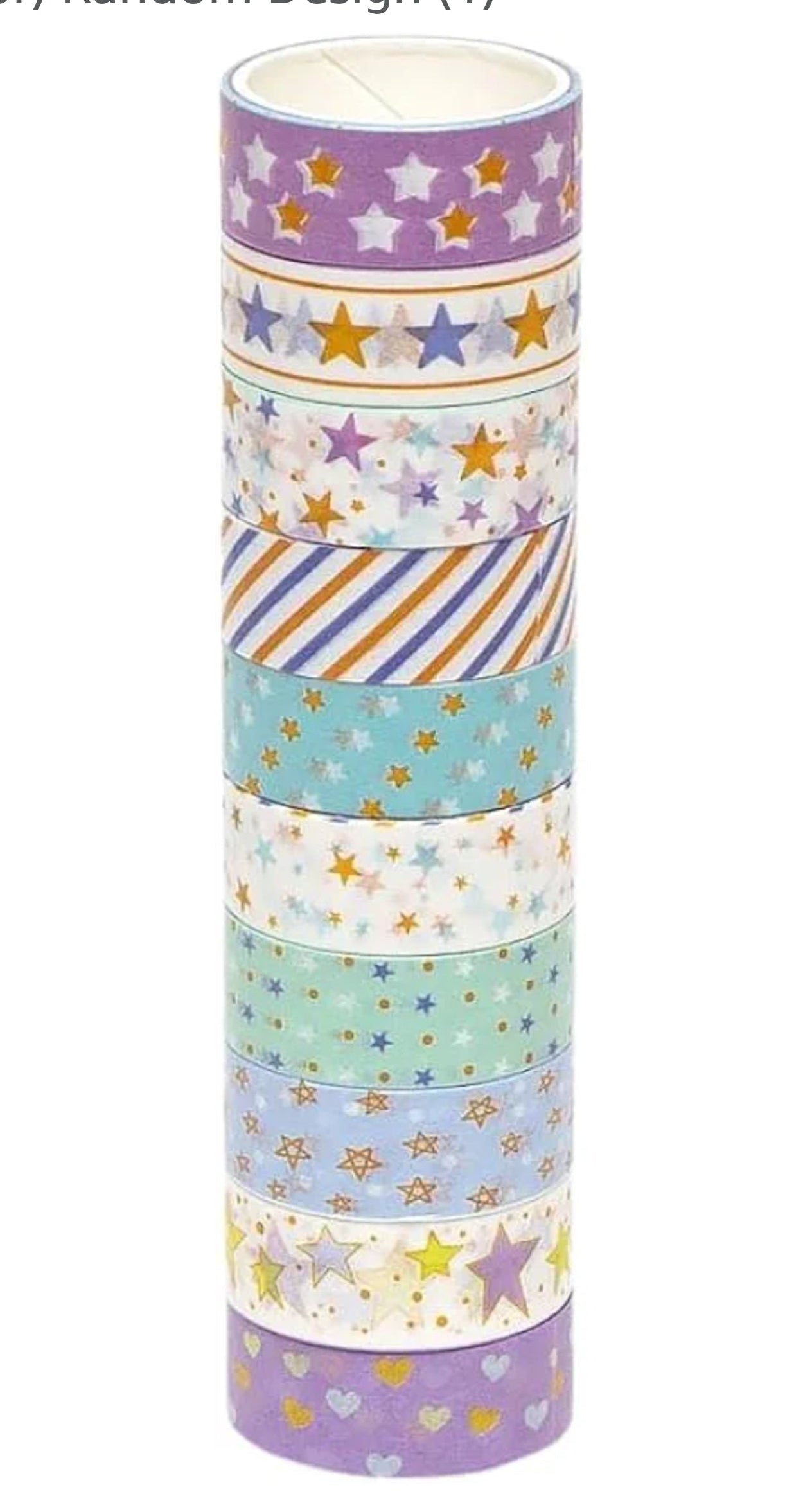 Star Washi tape 10 pcs size 15mm (HZ0315C)