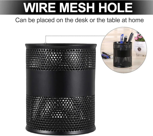 METAL MESH PEN JAR BLACK #803