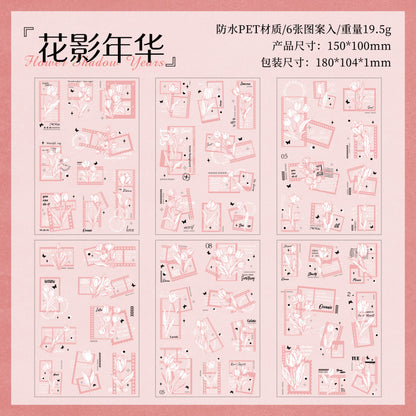 Flower frames 6 sticker sheets