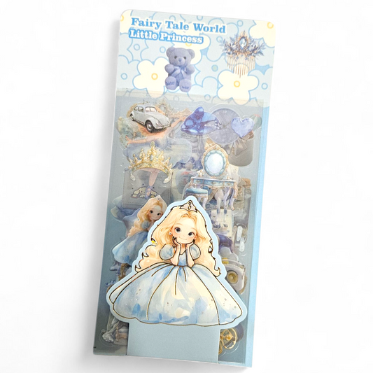5 sticker sheets blue princess