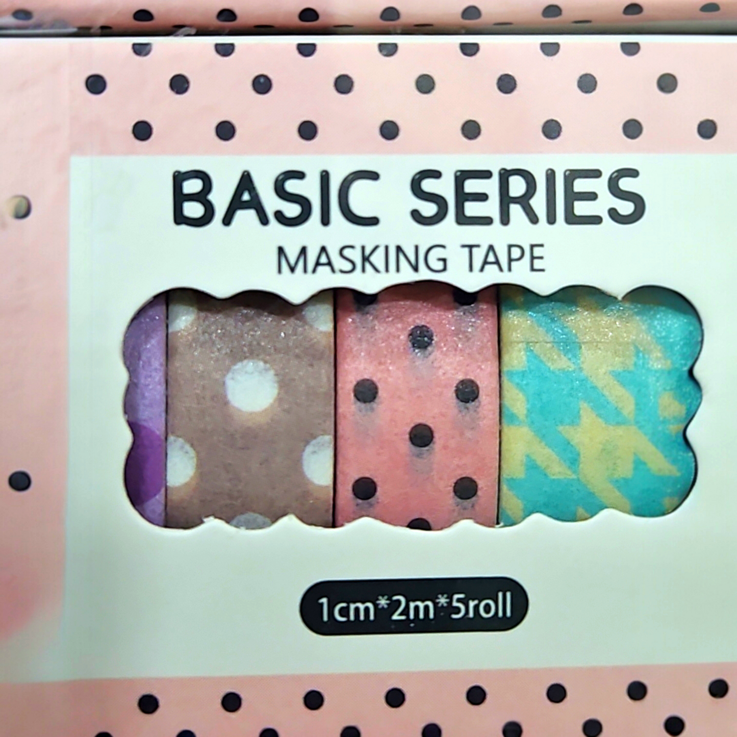 Washi Tape basic series 1 cm size of 5 rolls