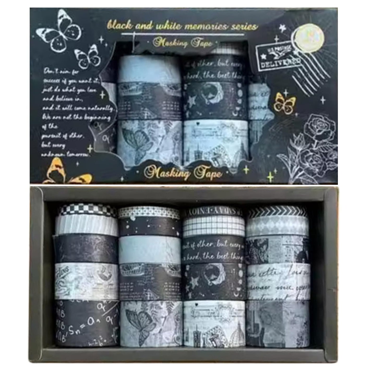 Black and white memories series washi tape 20 pieces (JD2622E)