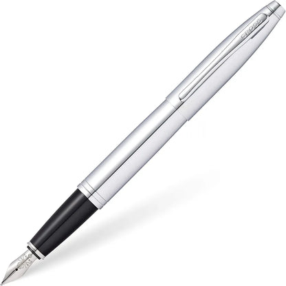Cross Fountain Pen Stylo Plume Chrome Metallic Body AT0116-1MS