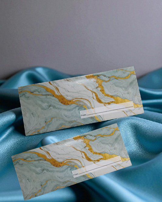 Pack of 6 money envelopes marble effect