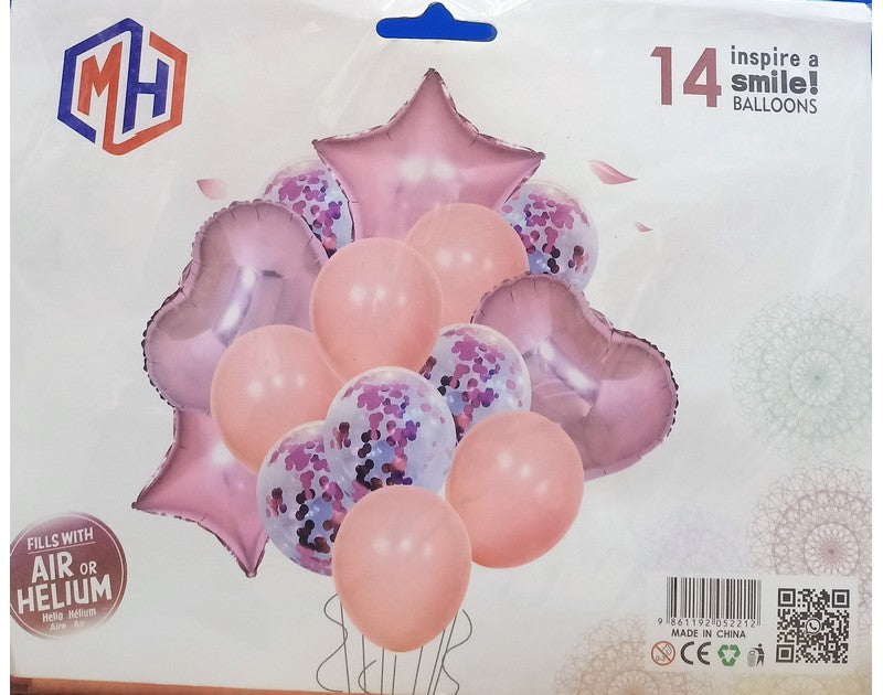 Confetti party balloons 14 pcs