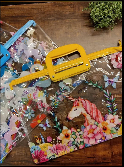 Clear Zipper folder bag kids/Document File #8095