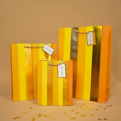 Luxe foil Stripe Gift Bags  (FSBS) (FSBM)