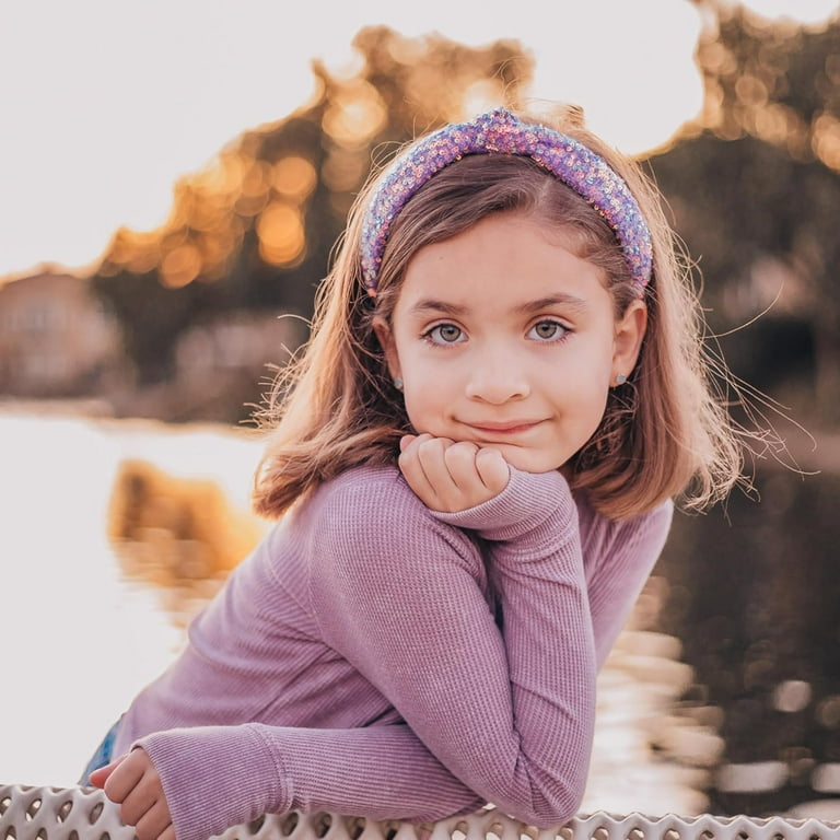 Purple sequins hairband
