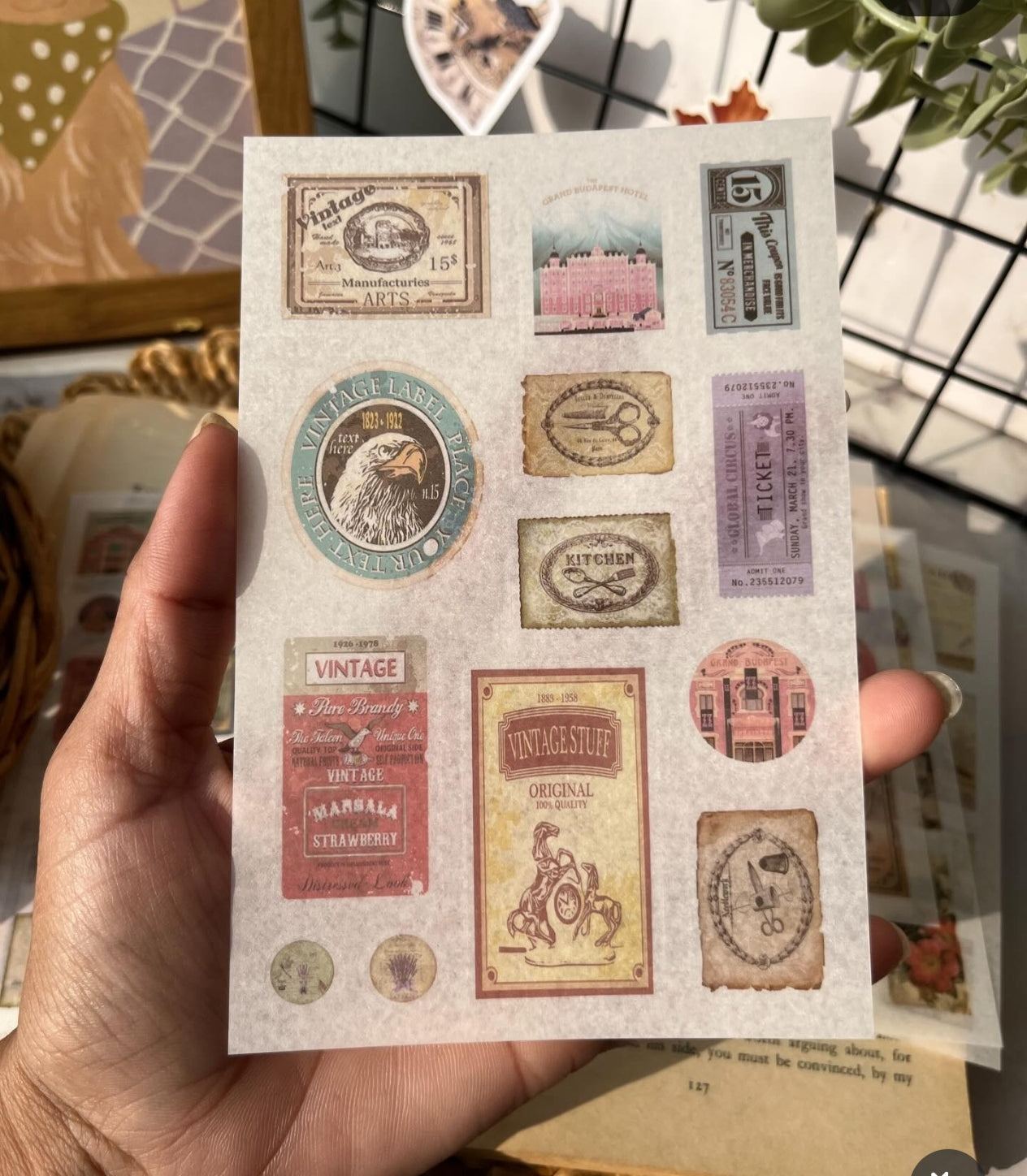 Star Trail Garden 6 pcs sticker sheets for journalling and art (ZJWD)