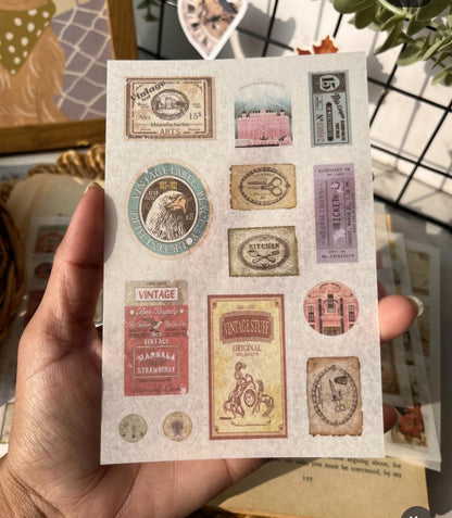 Star Trail Garden 6 pcs sticker sheets for journalling and art (ZJWD)