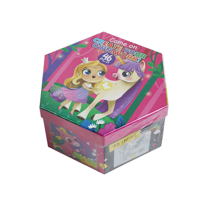 46 pcs unicorn art set for kids gift