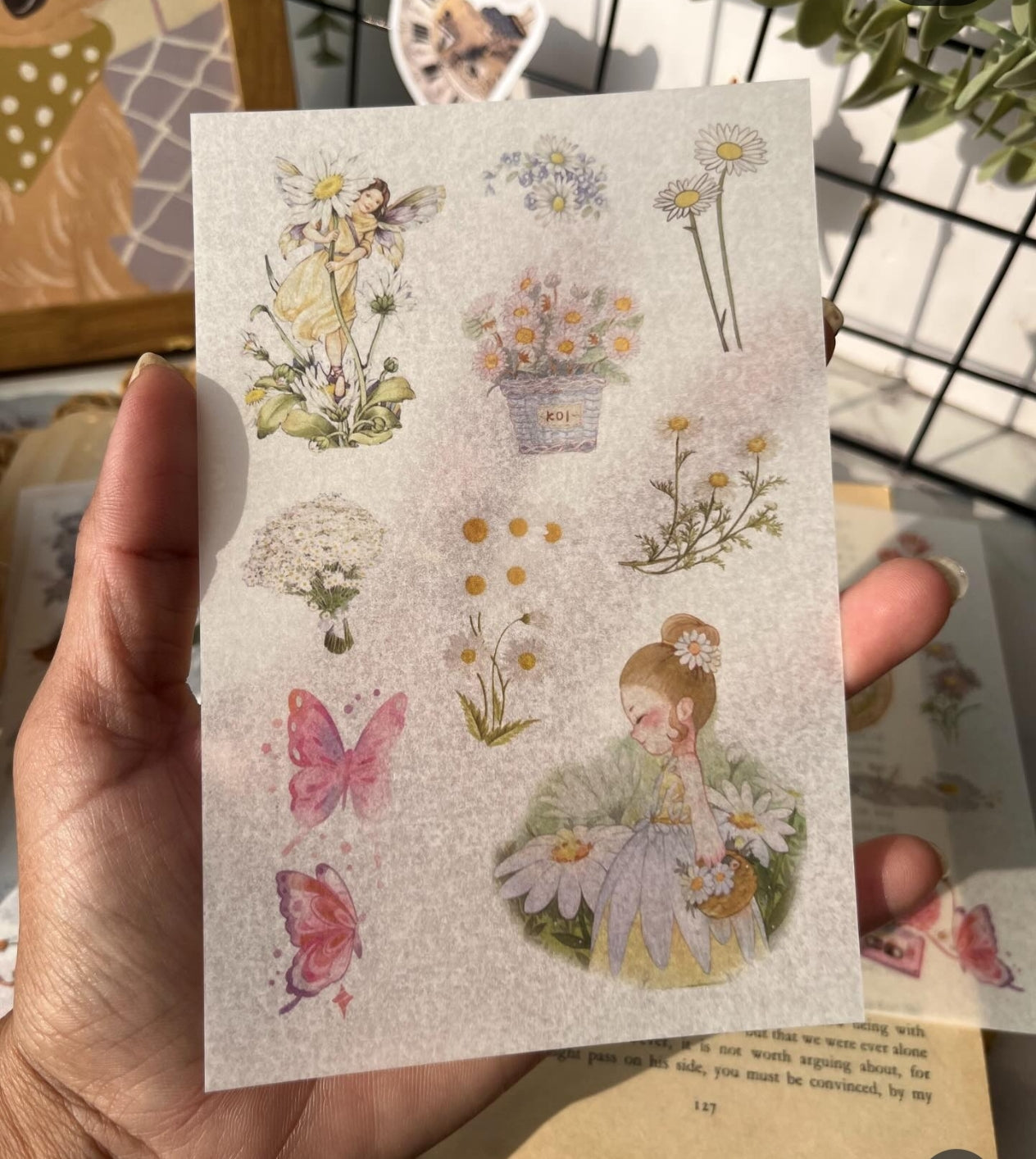 Flower Wind Time sticker sheets 6 (ZJWD)