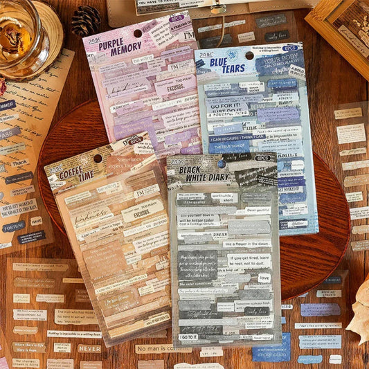 Text sticker sheet of 6 pcs (FGJSG)