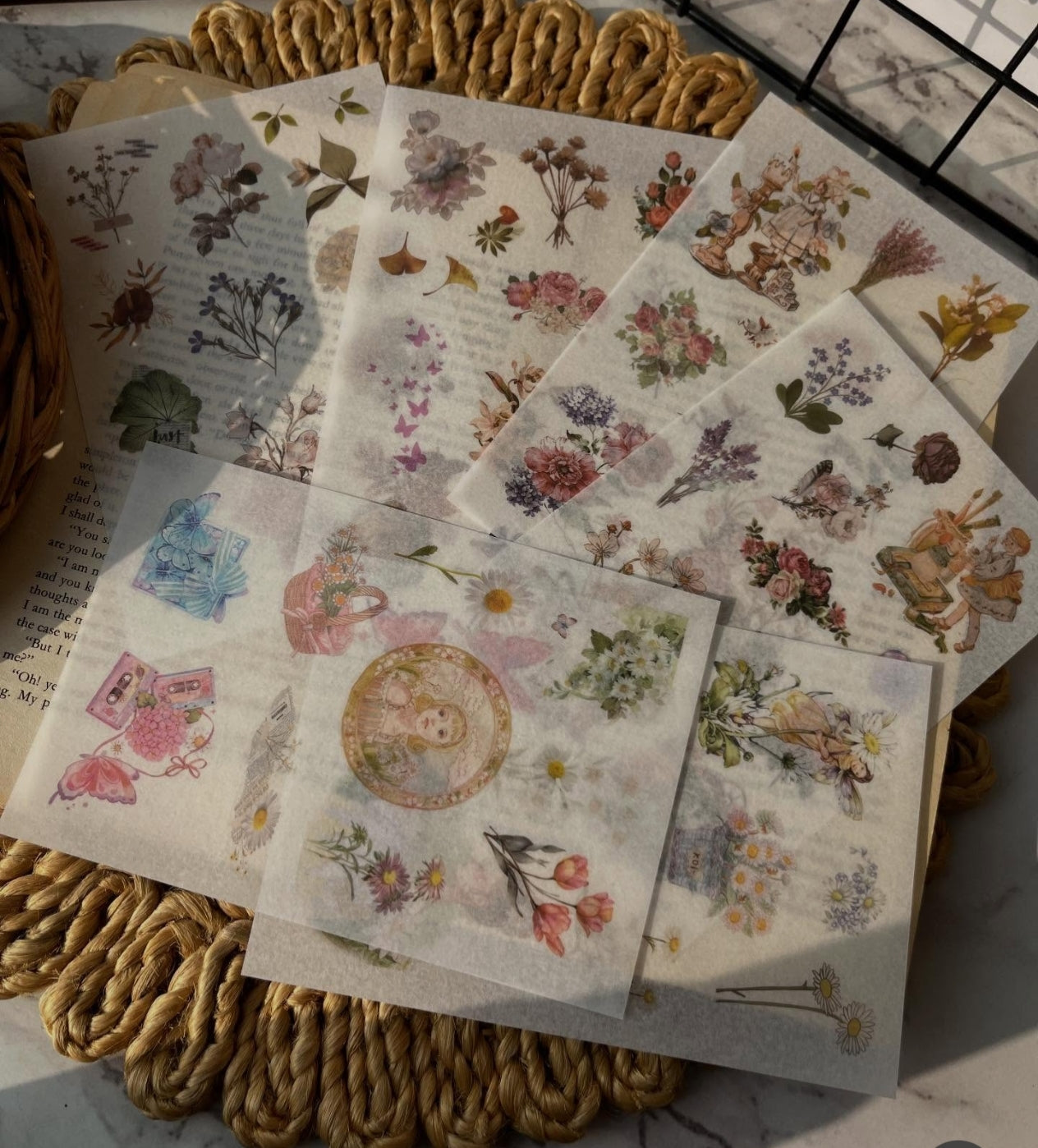 Flower Wind Time sticker sheets 6 (ZJWD)
