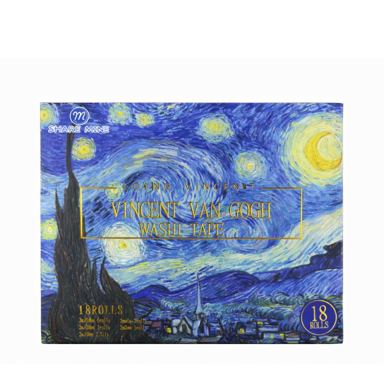 Vincent Van Gogh washi tape 18 rolls