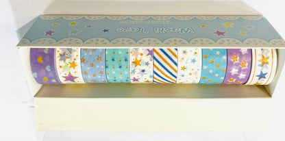 Star Washi tape 10 pcs size 15mm (HZ0315C)