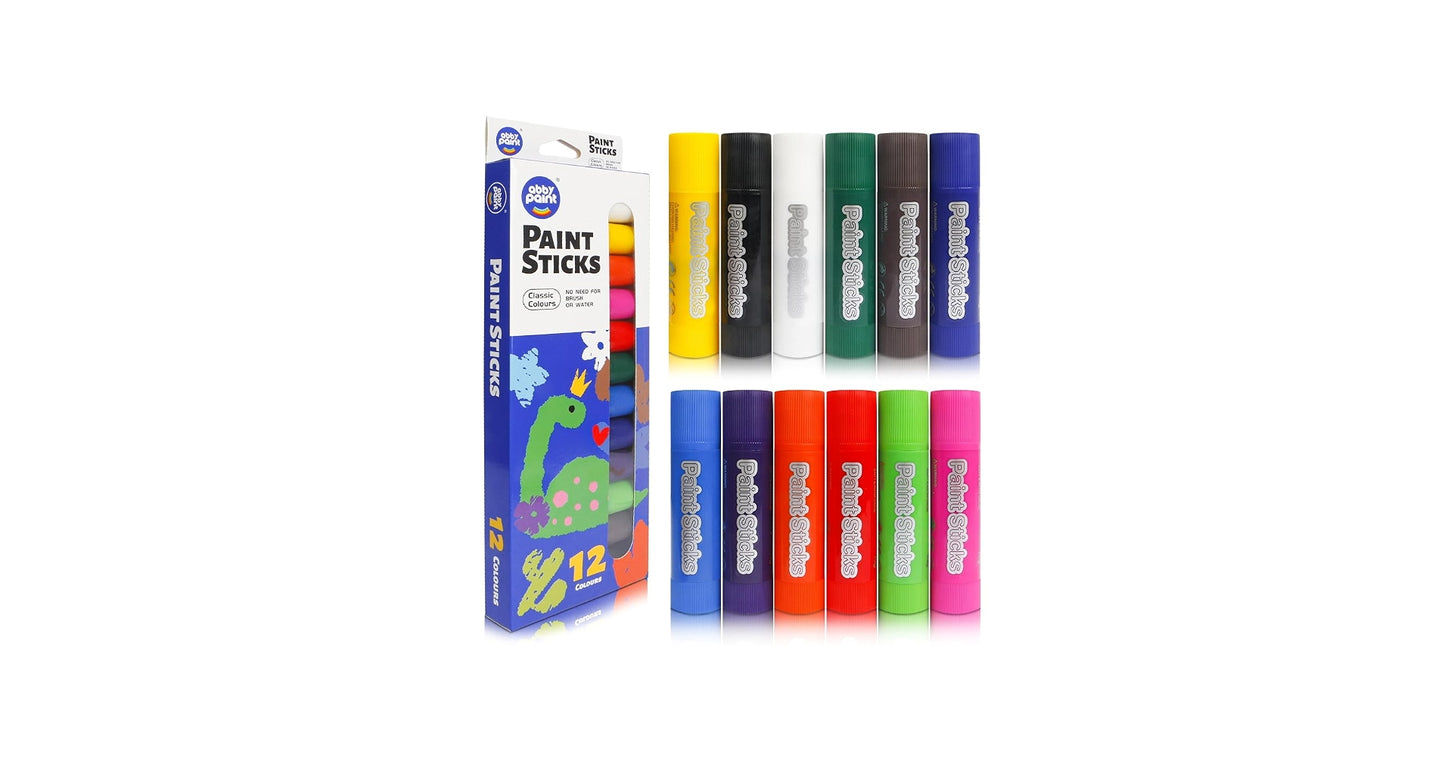 Abby paint sticks  washable for kids 12 colors (Ap303-12)