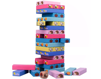 Colorful Jenga for kids (51pcs)
