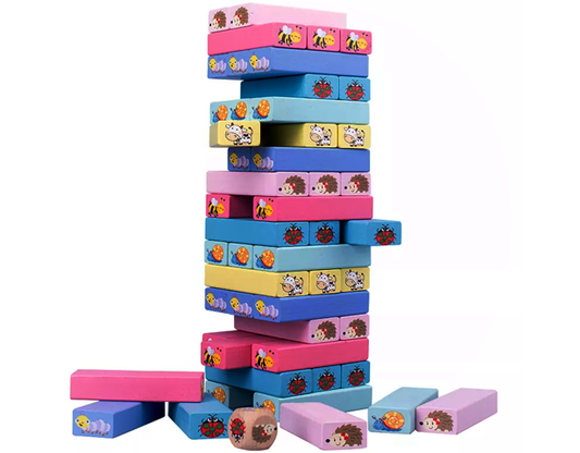 Colorful Jenga for kids (51pcs)