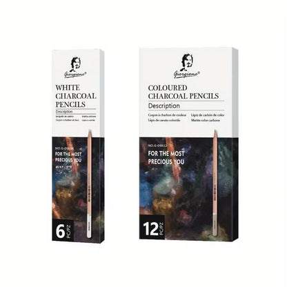 Giorgione white charcoal 6 pencils set