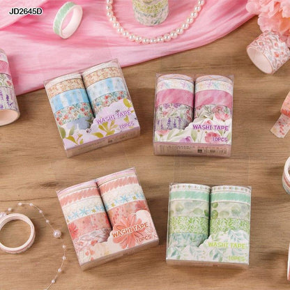 Flower washi tape 10 Pcs (JD2645D)