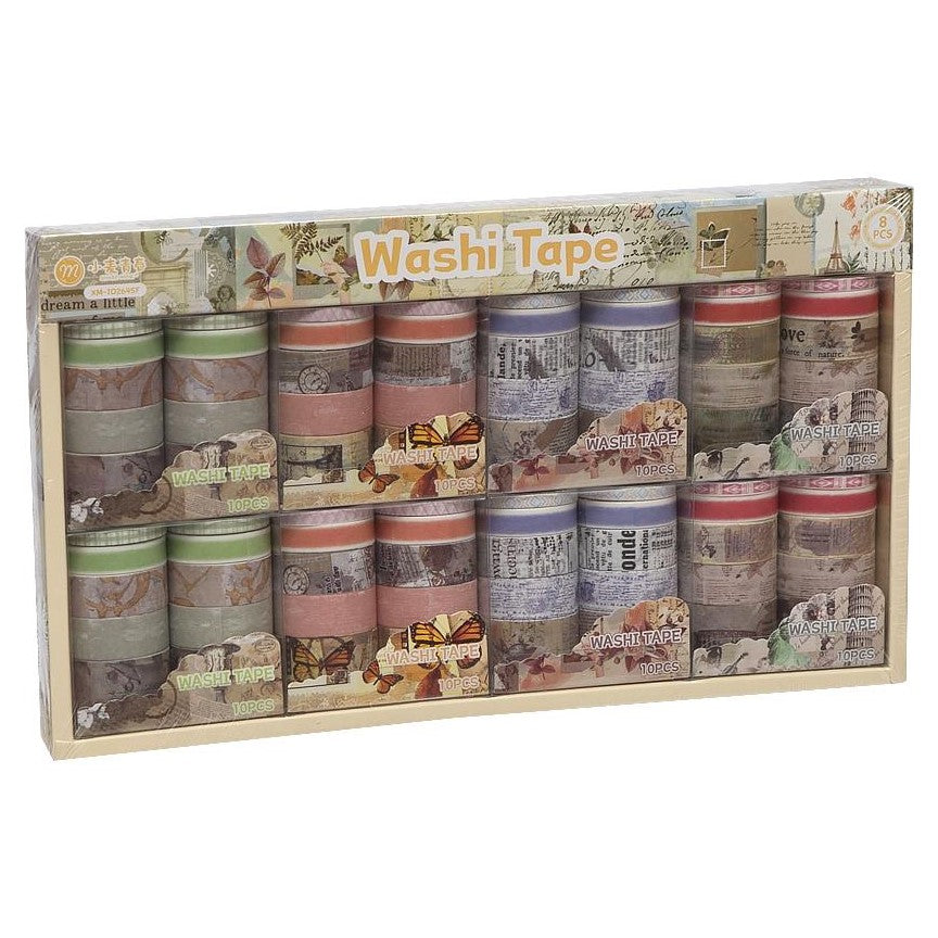 Limmy vintage washi tape 10 pcs (XM JD2645F)