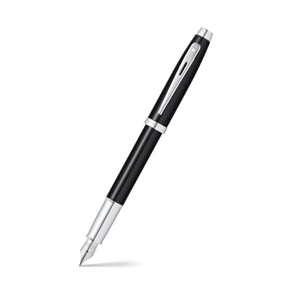 Sheaffer Sh100 Black Lacquer/Chrome Plate Fountain Pen 9338