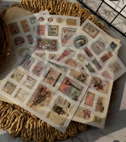 Star Trail Garden 6 pcs sticker sheets for journalling and art (ZJWD)