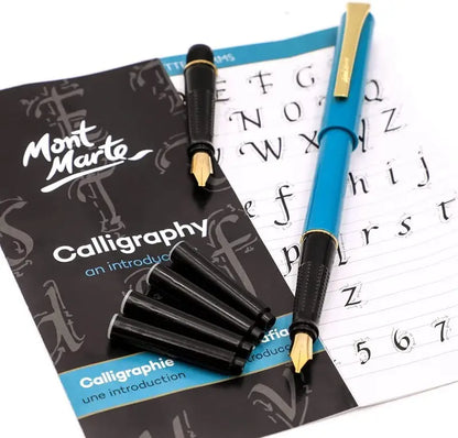Mont marte calligraphy pen 2 nibs set with 8 pcs