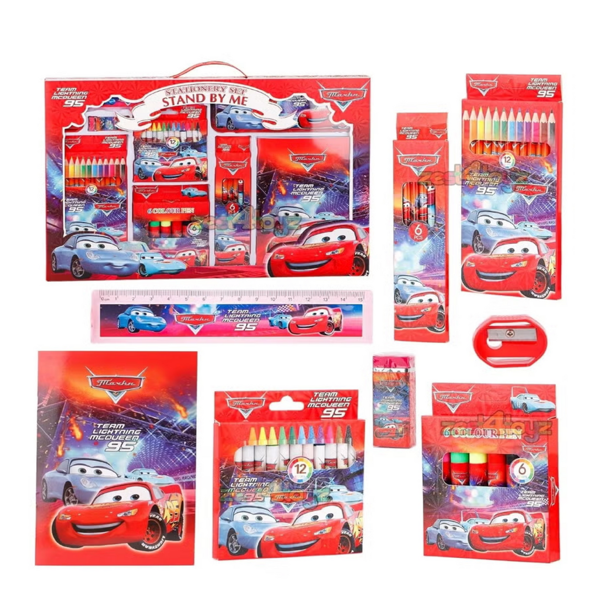 STATIONERY SET 9 PCS # 8001 CARS / SPIDERMAN