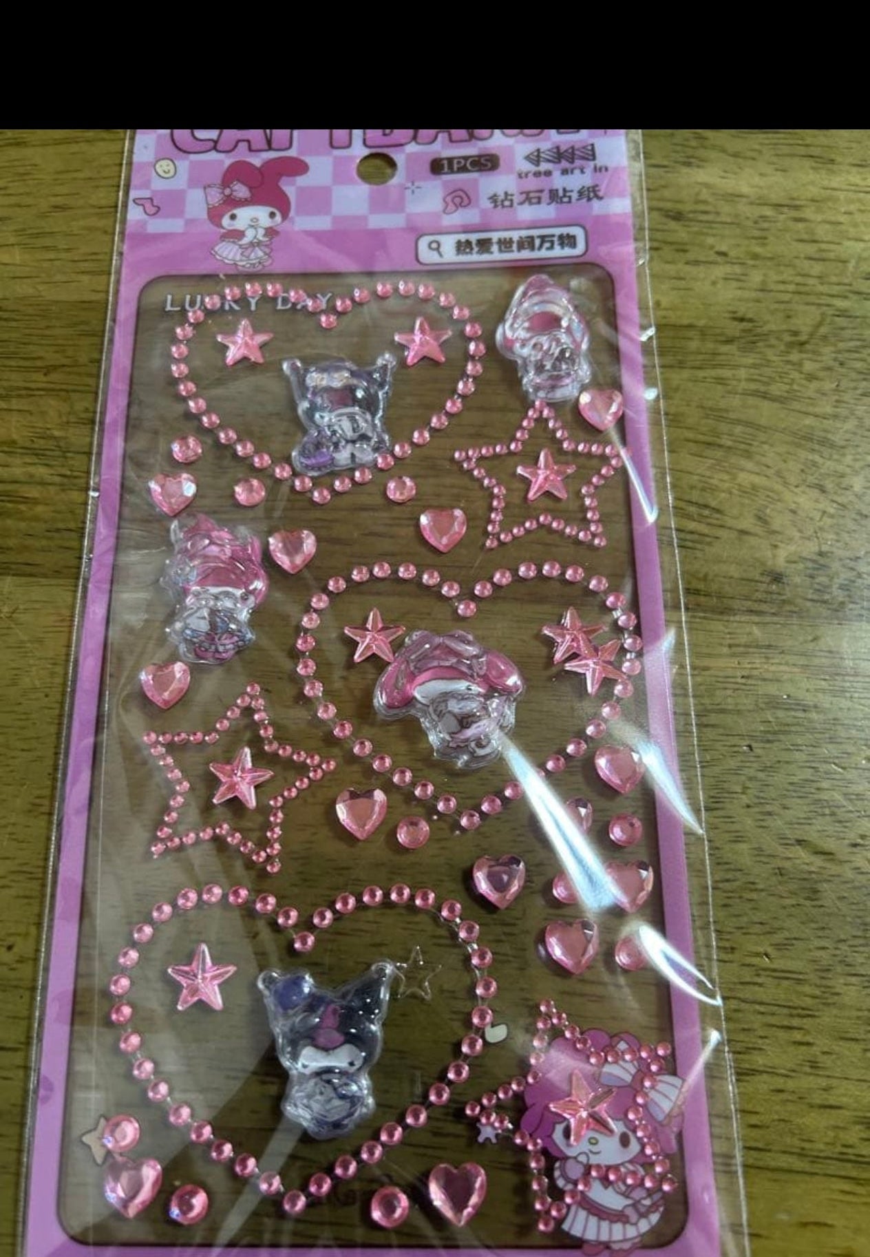 Beads sticker for fashion and art (YG) kuromi, my melody, stitch