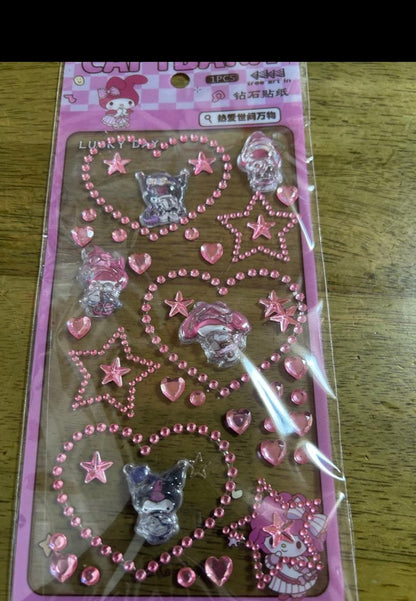 Beads sticker for fashion and art (YG) kuromi, my melody, stitch