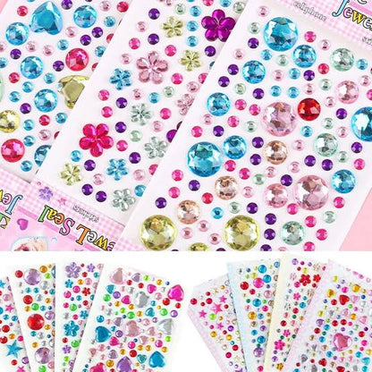 Multicoloured rhinestones