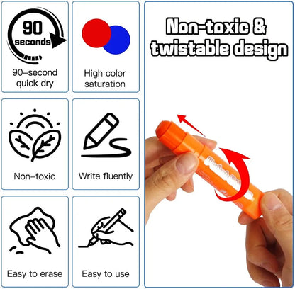 Abby paint sticks  washable for kids 12 colors (Ap303-12)