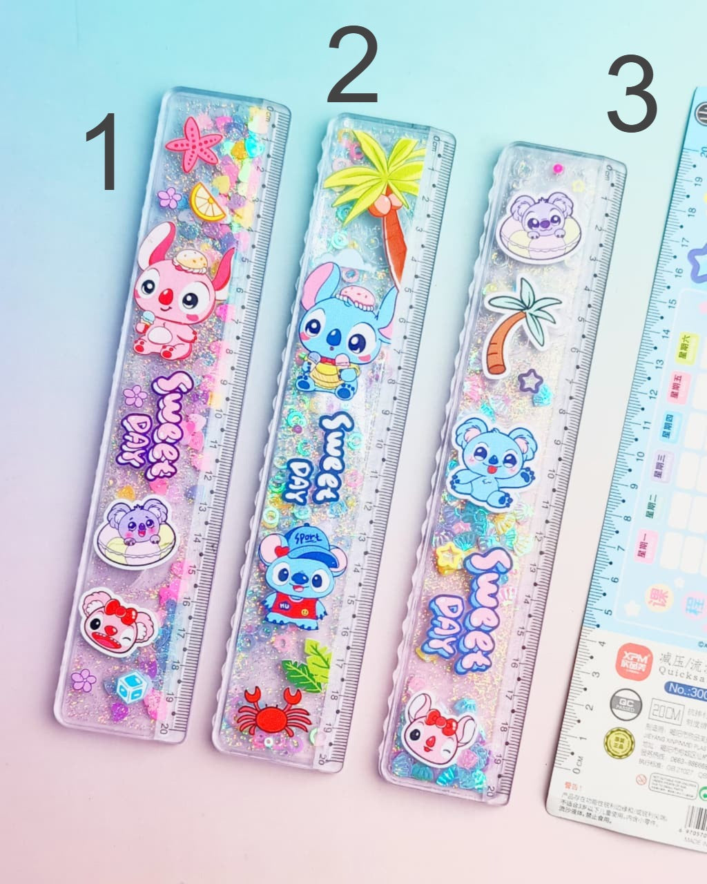 Stitch Glitter Water Scale 8 inch