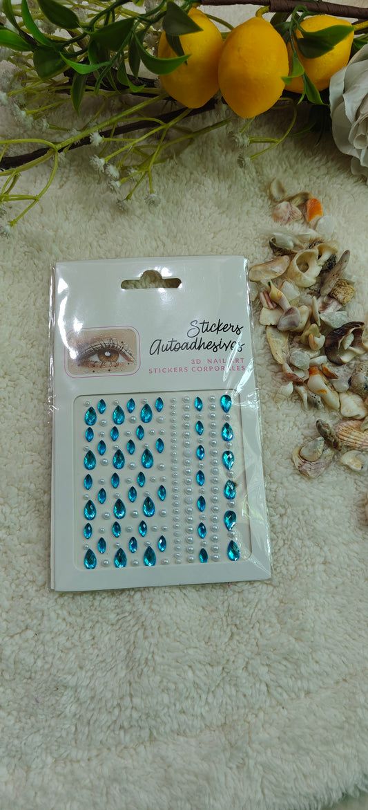Face and nail art stickers autoadhesives