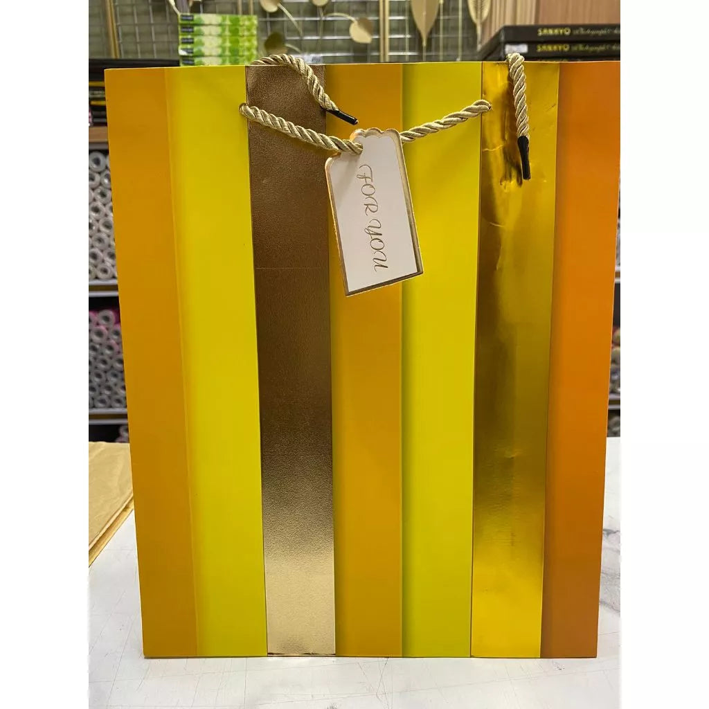 Luxe foil Stripe Gift Bags  (FSBS) (FSBM)