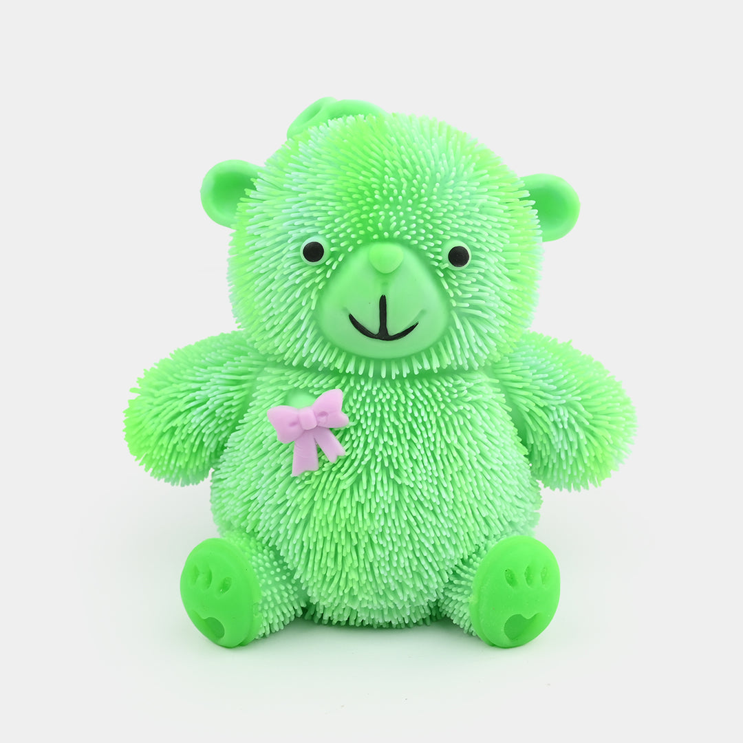SQUEEZE MESH BALL  WITH LIGHT SOFT TOY