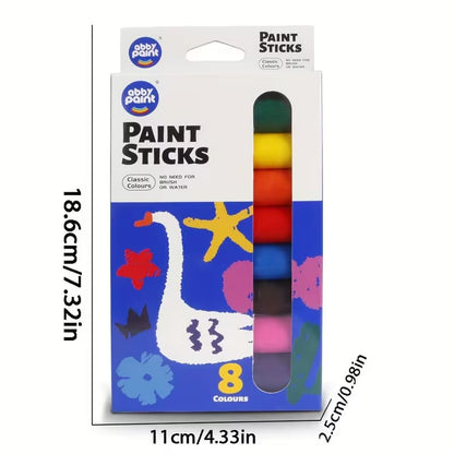 Abby paint sticks  washable for kids 8 colors (Ap303-8)