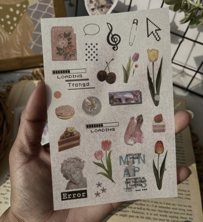 Sunset kissing the moon stickers in 6 sheets (ZJWD)