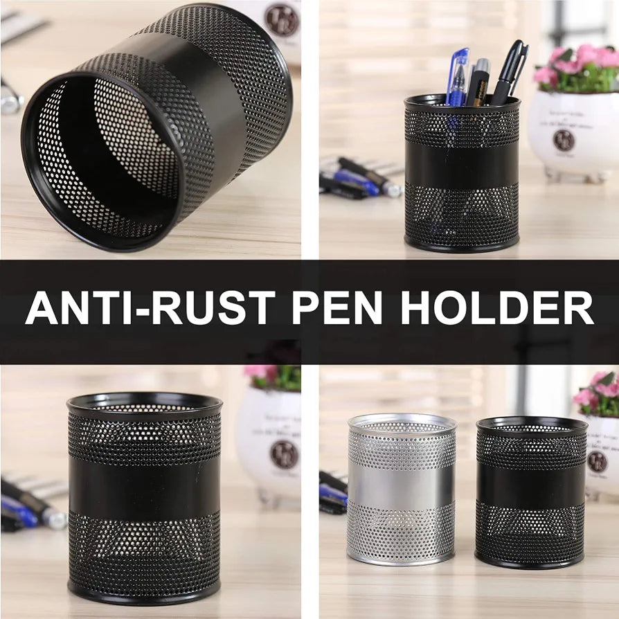 METAL MESH PEN JAR BLACK #803