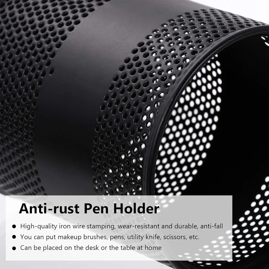 METAL MESH PEN JAR BLACK #803