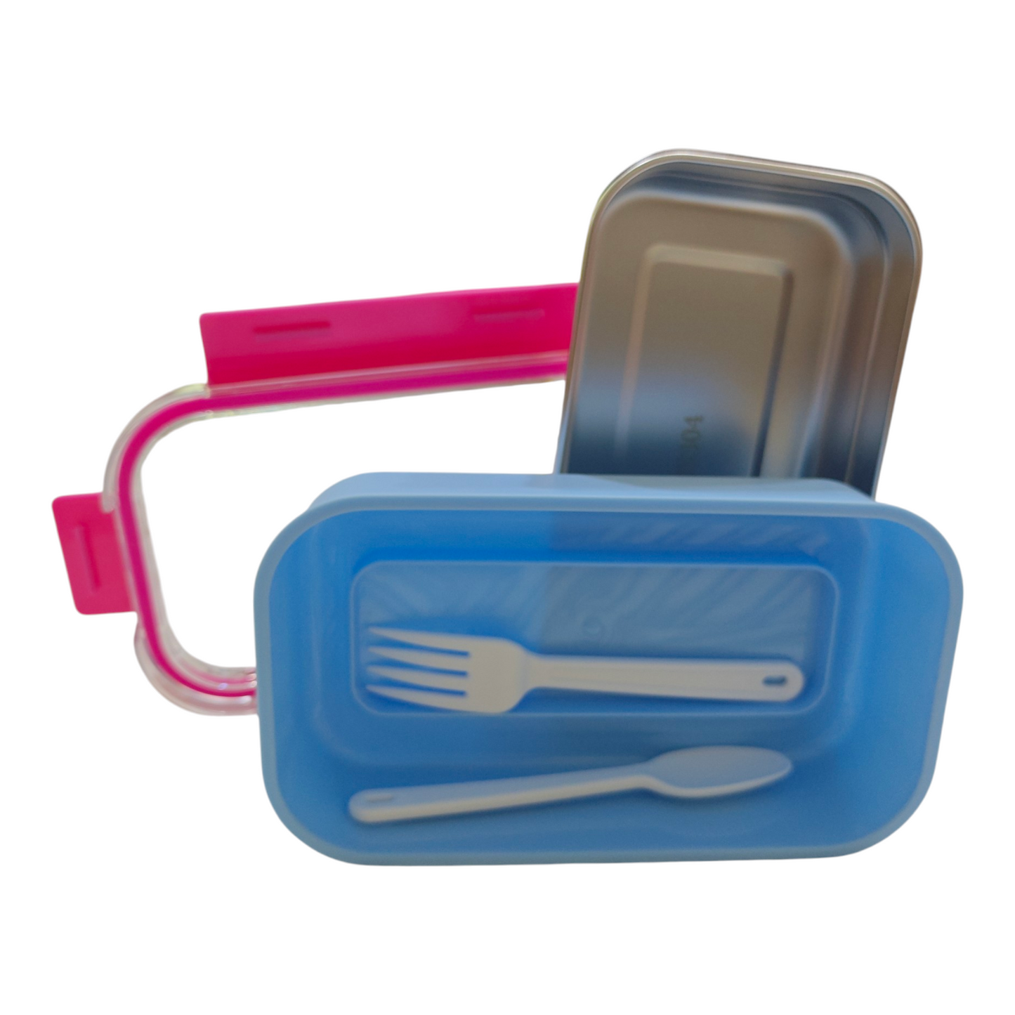 Stainless steel lunchbox with spoons (6906)