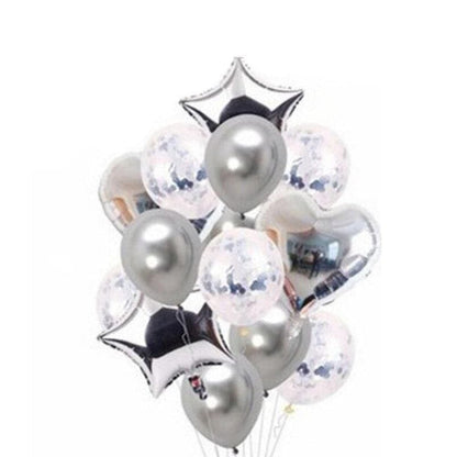 Confetti party balloons 14 pcs