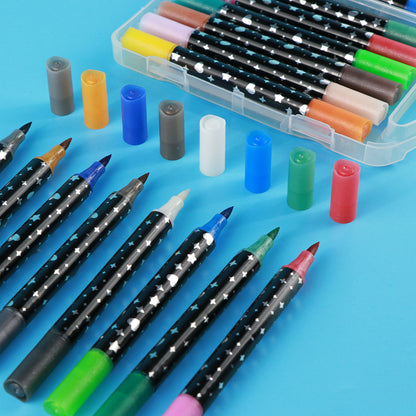 Injoy 12 Dual Tip Glitter Markers (686-12)