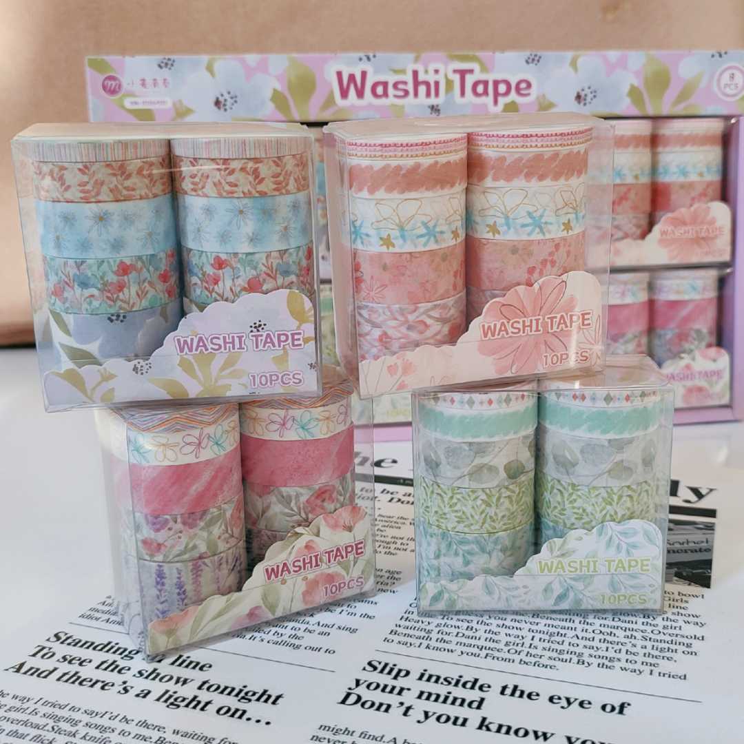 Flower washi tape 10 Pcs (JD2645D)