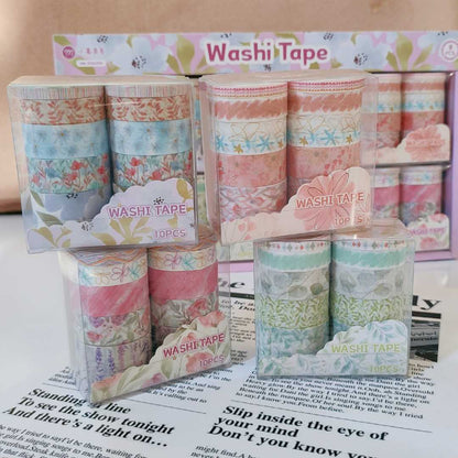 Flower washi tape 10 Pcs (JD2645D)